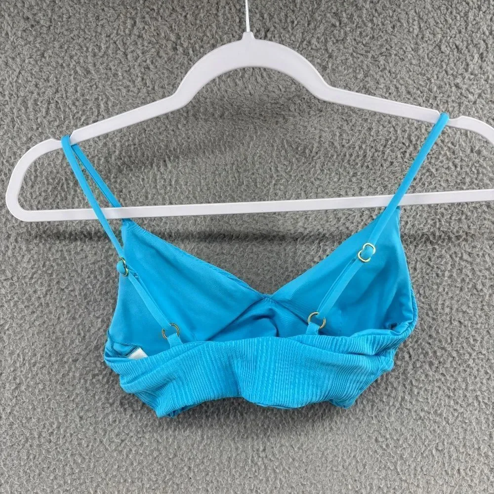 L*Space Turquoise Triangle Bikini Top Size Small - Like New